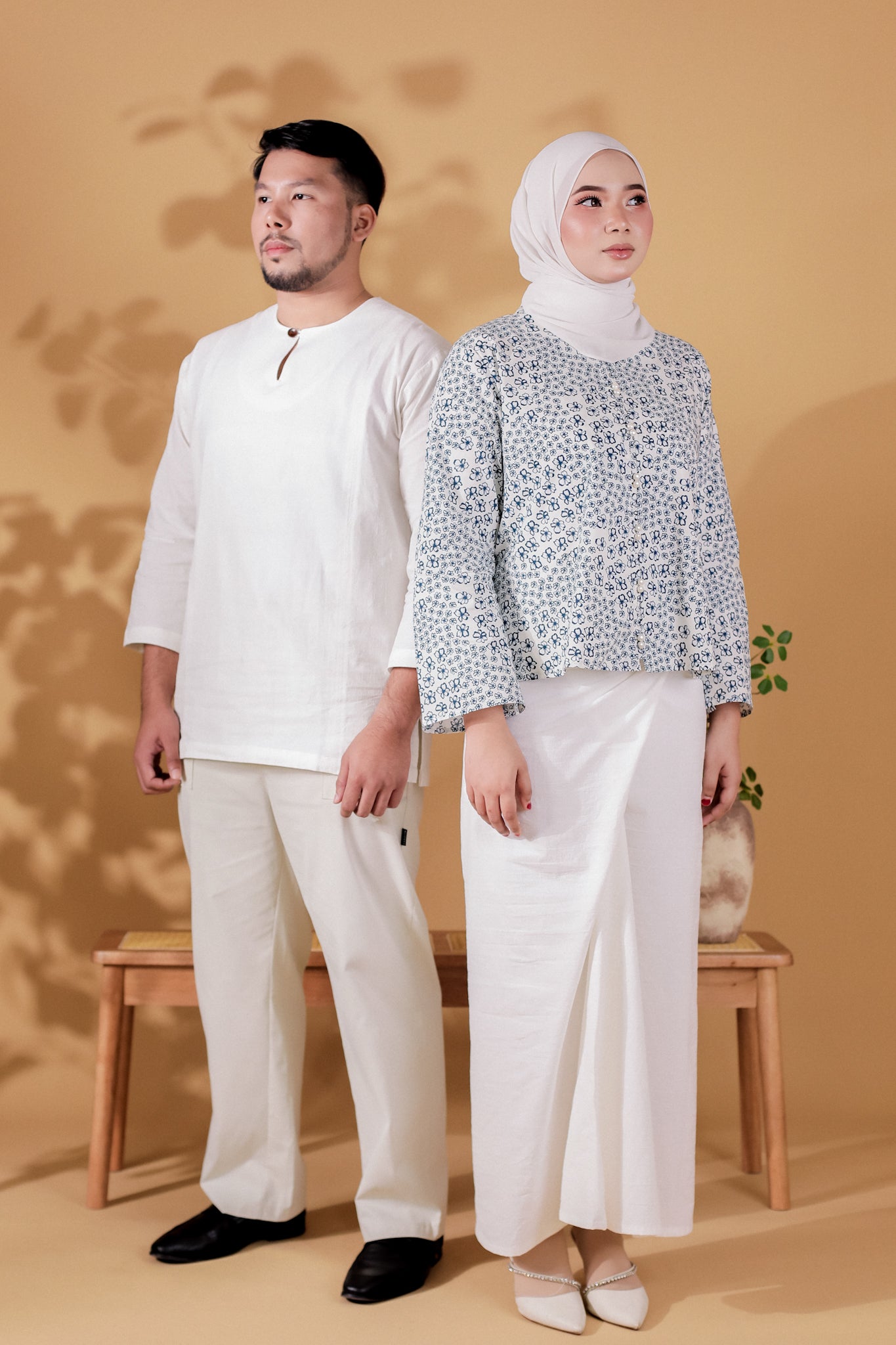 Bunga Kebaya Set in Melati (Cream White)