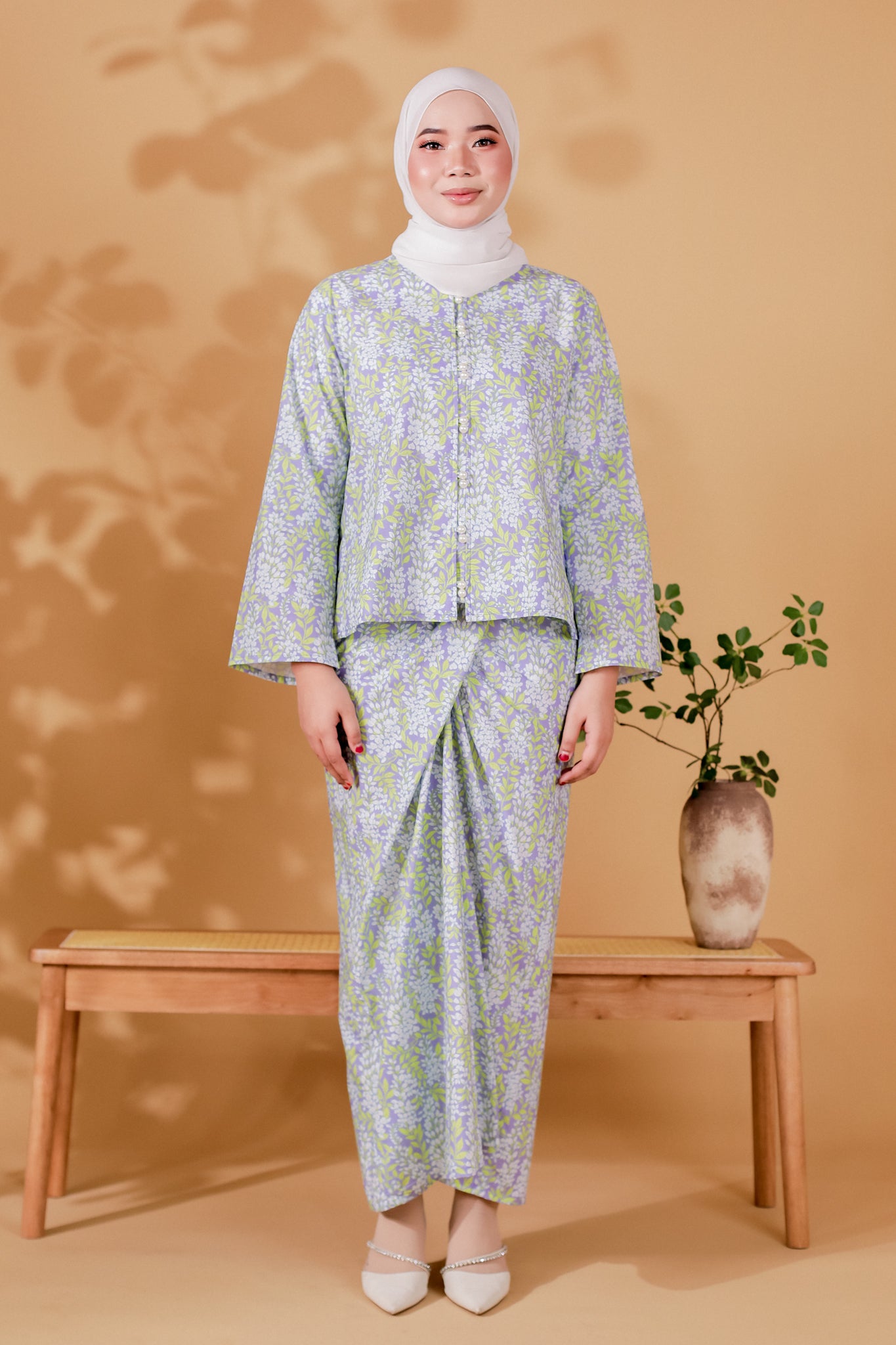 Bunga Kebaya Set in Orkid (Light Purple)