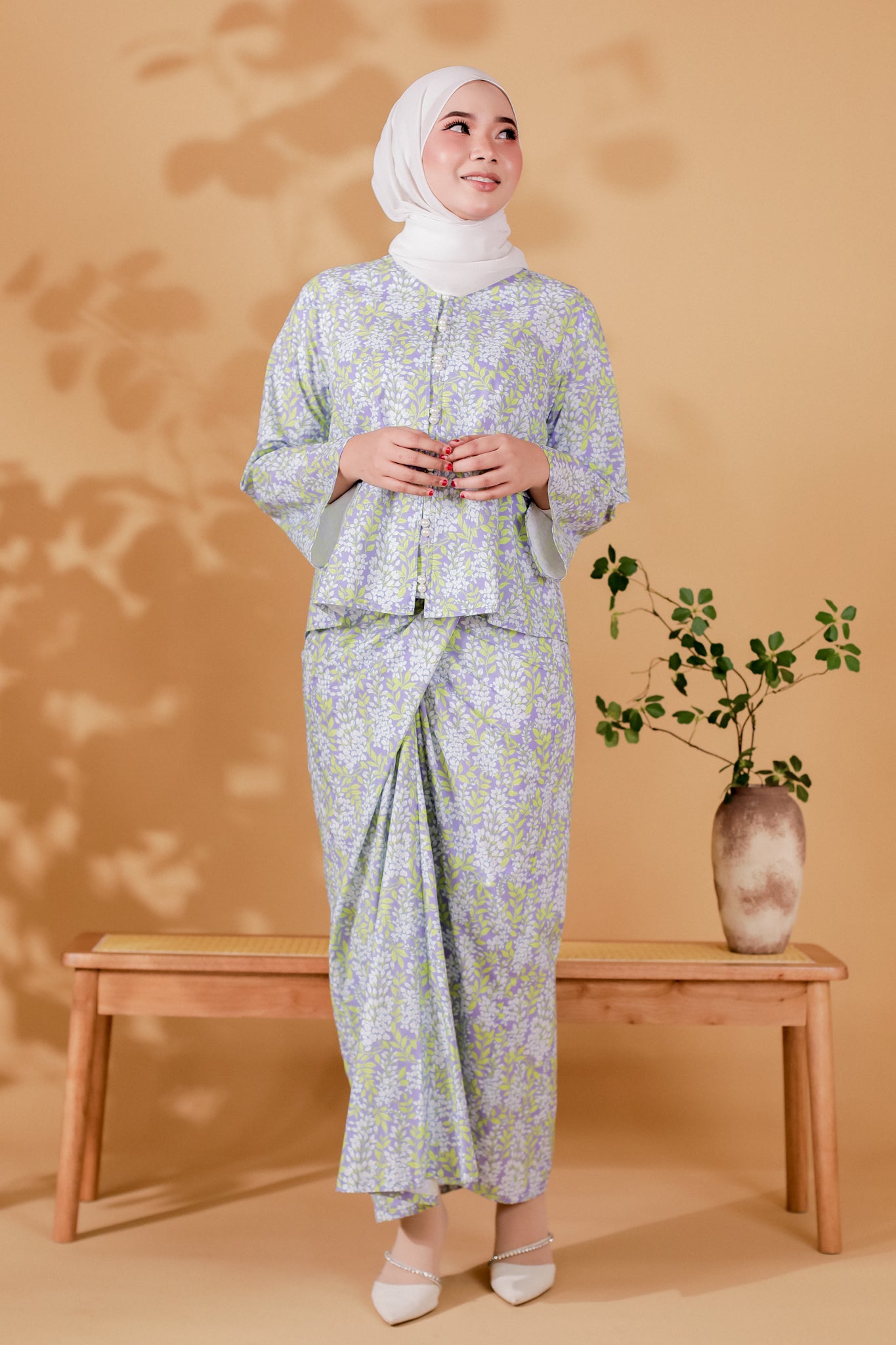 Bunga Kebaya Set in Orkid (Light Purple)