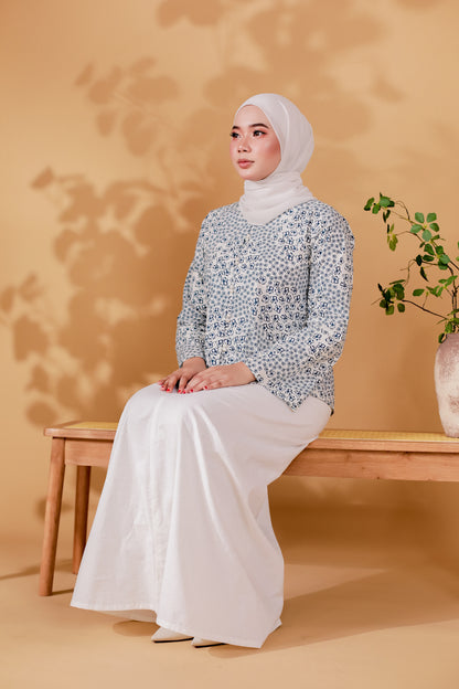 Bunga Kebaya Set in Melati (Cream White)